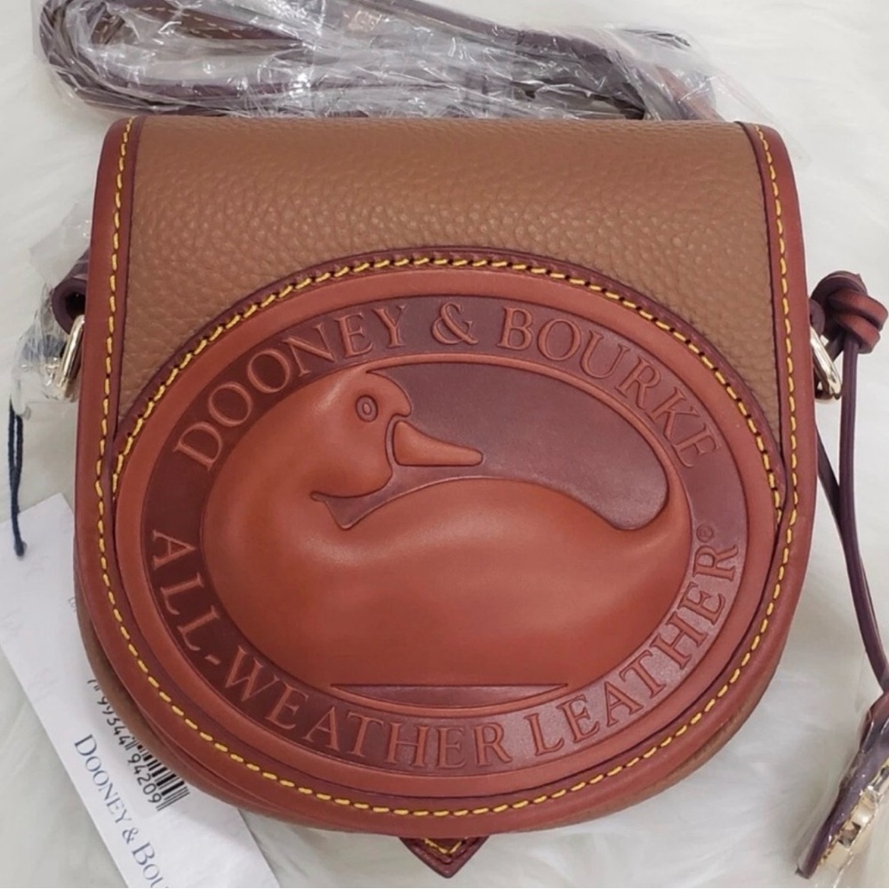 Dooney & Bourke Tan and Brown Crossbody Bag